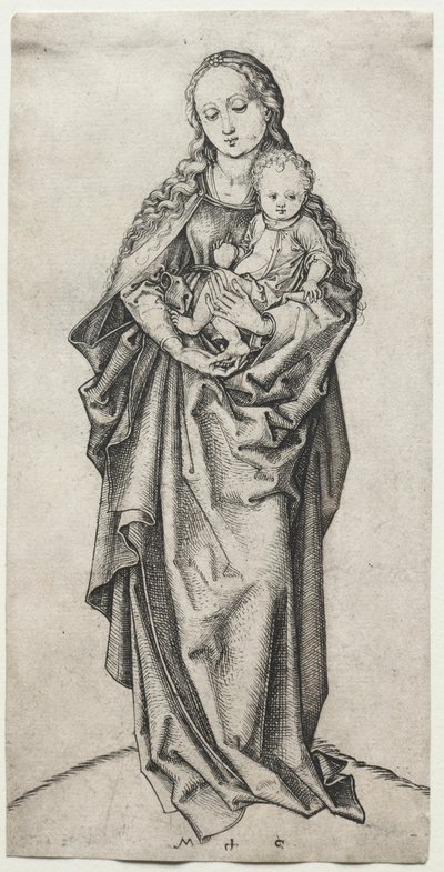Dziewica i Dziecko. autorstwa Martin Schongauer