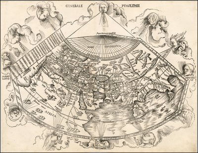 Ptolemejska mapa świata z 1513 r. autorstwa Martina Waldseemüllera autorstwa Martin Waldseemuller