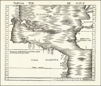 1513 Tabula Terre Nine autorstwa Martin Waldseemuller