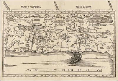 Mapa Palestyny z 1513 roku autorstwa Martina Waldseemüllera autorstwa Martin Waldseemuller