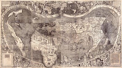 Mapa świata autorstwa Martin Waldseemuller