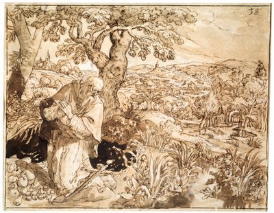 Pustelnik, 1585-1586 autorstwa Maarten de Vos