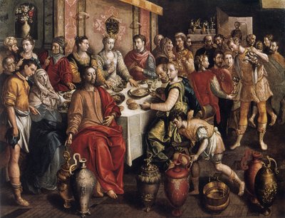 Ślub w Kanie, 1596-1597 autorstwa Maarten de Vos
