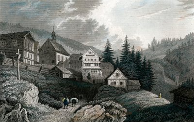 Kościół Maria Schnee, Rigi, Szwajcaria, 1850 r. autorstwa Martini