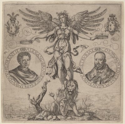 Alexander de Medici i Cosmo de Medici autorstwa Martino Rota