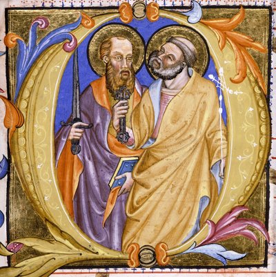 Święci Piotr i Paweł, ok.1400 autorstwa Martino de Bartolomeo