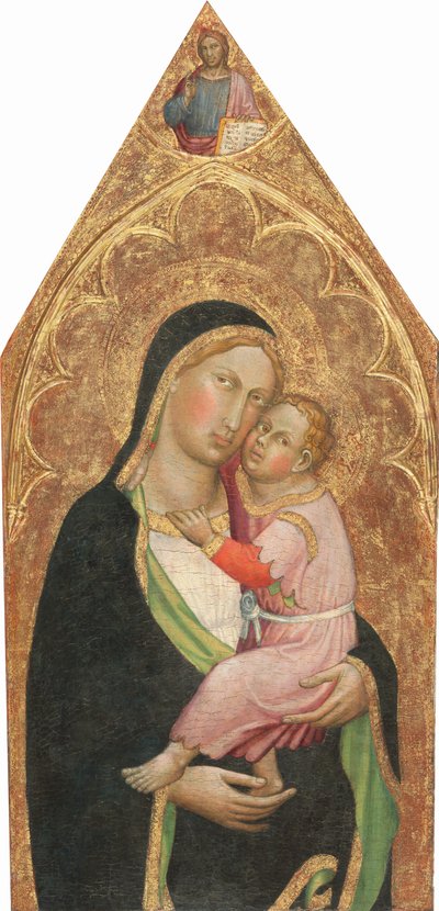 Madonna z Dzieciątkiem z Chrystusem Błogosławiącym [panel środkowy], ok. 1930 r. 14151420. autorstwa Martino di Bartolomeo di Biagio
