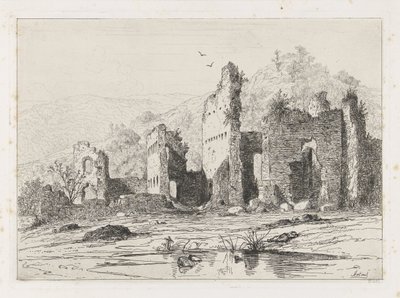 Ruiny zamku brandenburskiego autorstwa Martinus Antonius Kuytenbrouwer jr.