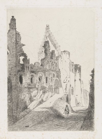 Ruiny zamku Vianden autorstwa Martinus Antonius Kuytenbrouwer jr.