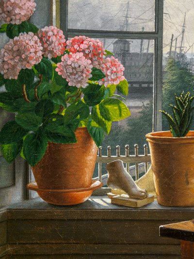 Widok z okna artysty, detal autorstwa Martinus Rorbye