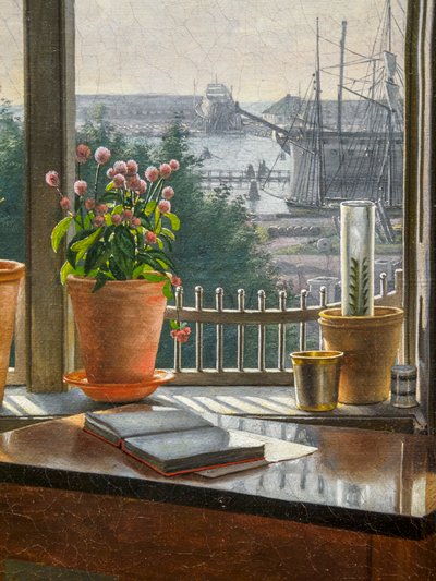 Widok z okna artysty, detal autorstwa Martinus Rorbye