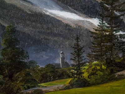 Widok na Chamonix i Mont Blanc autorstwa Martinus Rorbye