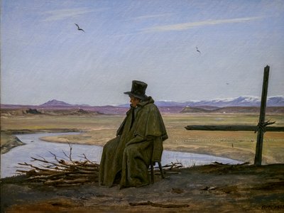 Widok na rzymską Kampanię z Tybrem i Monte Soracte w tle autorstwa Martinus Rorbye