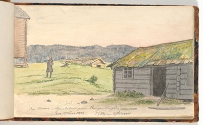 Krajobraz z farmami autorstwa Martinus Rørbye