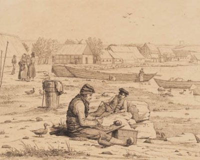 Strandgaden w Thisted. 1830 autorstwa Martinus Rørbye