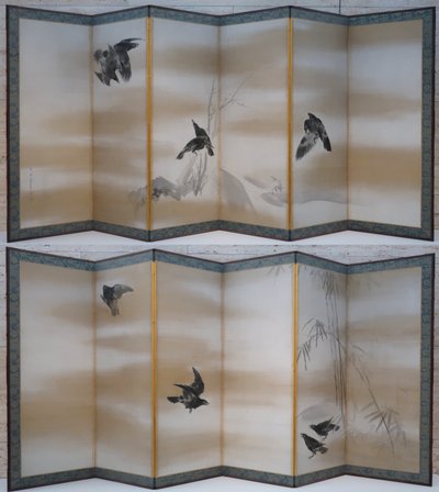 "Wrony" autorstwa Maruyama Okyo autorstwa Maruyama Okyo