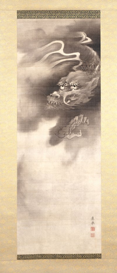 Jur?jin And Deer (tinta e cor sobre seda) polonês autorstwa Maruyama Okyo
