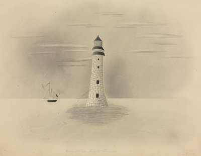 Latarnia Eddystone, 1840. autorstwa Mary Altha Nims