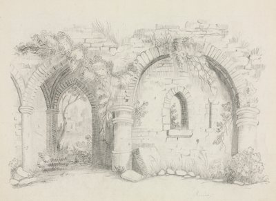 Ruiny, ok. 1840 r. autorstwa Mary Altha Nims