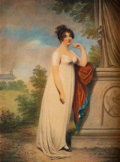 „Mary Anne Clarke u podstawy posągu”, 1803 autorstwa Mary Anne Clarke
