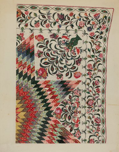 Patchwork i kołdra z aplikacjami autorstwa Mary Berner