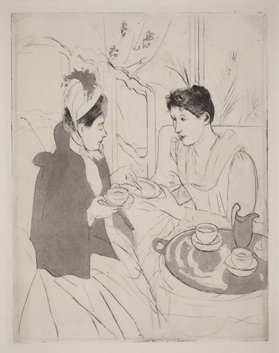 Popołudniowe przyjęcie herbaciane autorstwa Mary Cassatt
