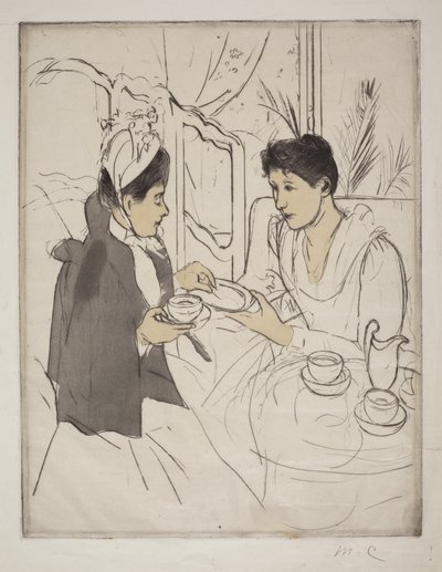 Popołudniowe przyjęcie herbaciane autorstwa Mary Cassatt