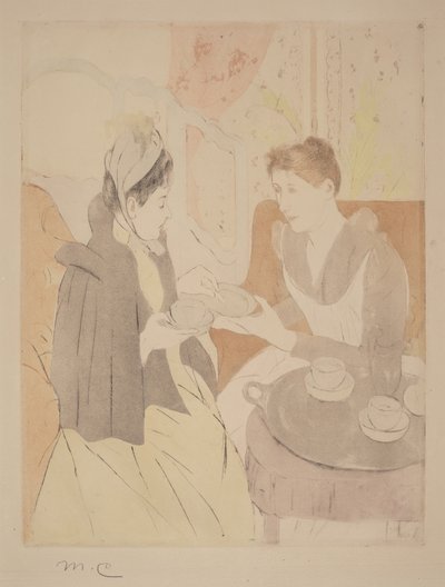 Popołudniowe przyjęcie herbaciane autorstwa Mary Cassatt