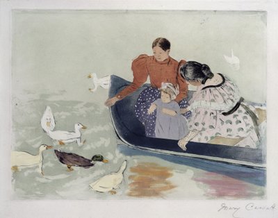 Karmienie kaczek autorstwa Mary Cassatt