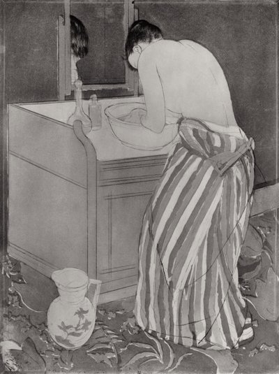 La Toilette, 1891 (sucha igła i akwatinta na papierze) autorstwa Mary Cassatt