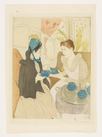 Popołudniowa herbata autorstwa Mary Cassatt