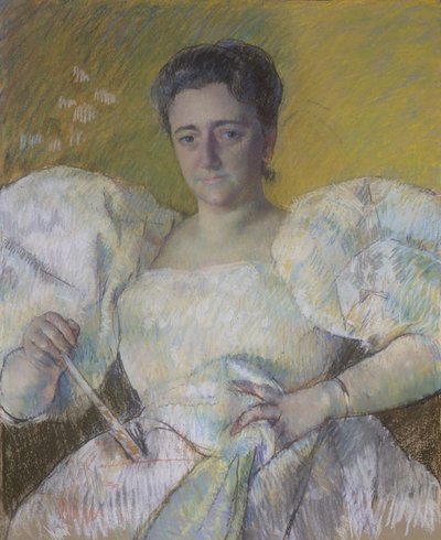 Louisine Havemeyer, 1896 (pastel na tkanym papierze i płótnie) autorstwa Mary Cassatt