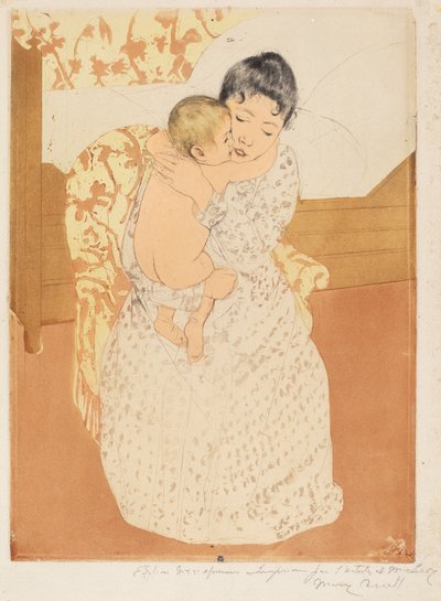 Matczyna pieszczota autorstwa Mary Cassatt