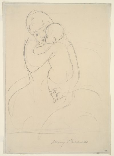 Matczyna pieszczota, 1921 autorstwa Mary Cassatt