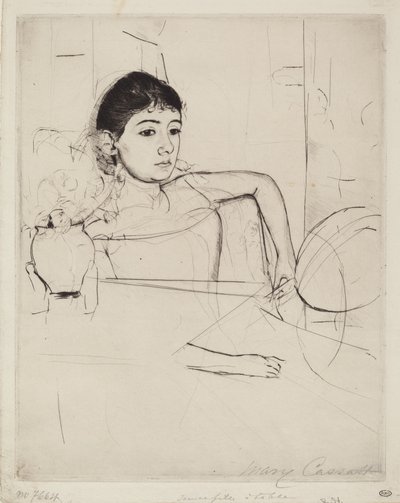 Mimi jako brunetka autorstwa Mary Cassatt
