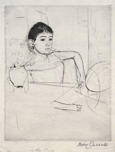 Mimi jako brunetka, 1889. autorstwa Mary Cassatt