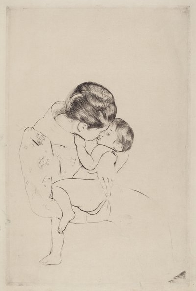 Pocałunek Matki, 1890-1891. autorstwa Mary Cassatt