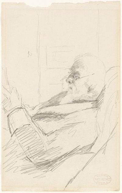 Czytanie Ojca Artysty autorstwa Mary Cassatt