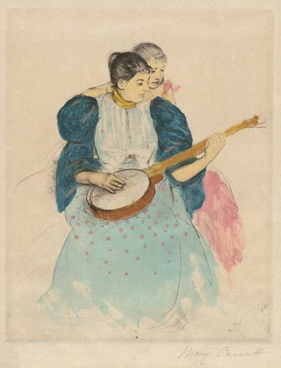 Lekcja banjo, c. 1893. autorstwa Mary Cassatt