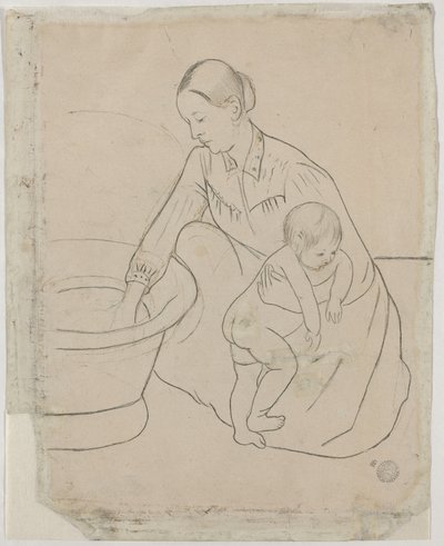 Kąpiel [verso] autorstwa Mary Cassatt