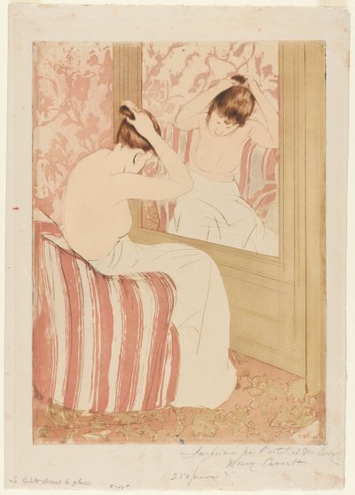 Fryzura, 1890-1891. autorstwa Mary Cassatt