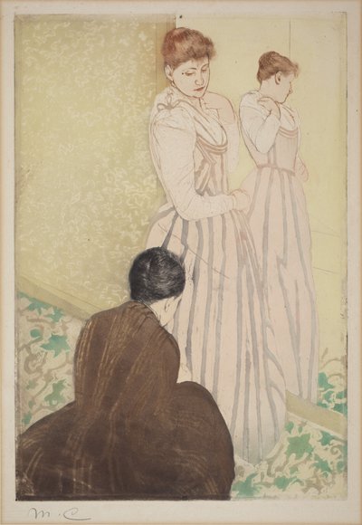 Przymiarka autorstwa Mary Cassatt