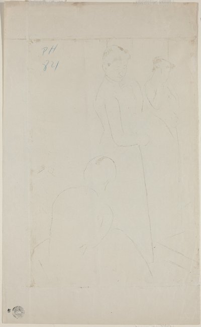 Oprawa [verso], 18901891. autorstwa Mary Cassatt