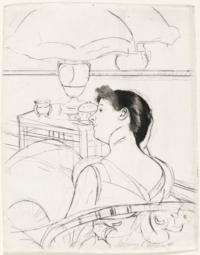 Lampa, 1890-1891. autorstwa Mary Cassatt