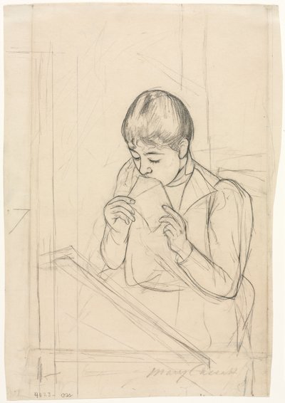 The Letter recto, The Letter verso, 1891. autorstwa Mary Cassatt