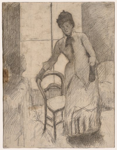 The Visitor recto, The Visitor verso, ok. godz. 1881. autorstwa Mary Cassatt
