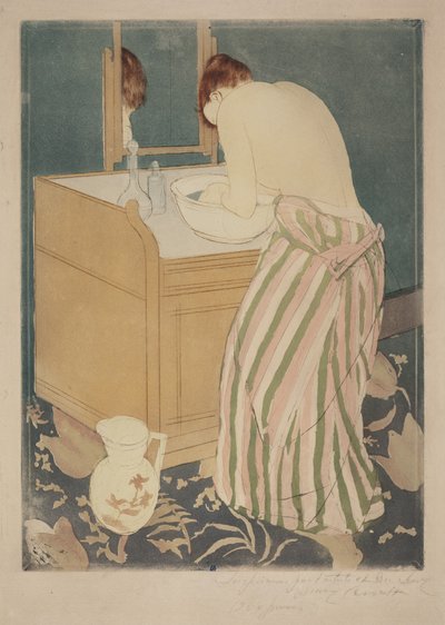 Kąpiąca się kobieta autorstwa Mary Cassatt
