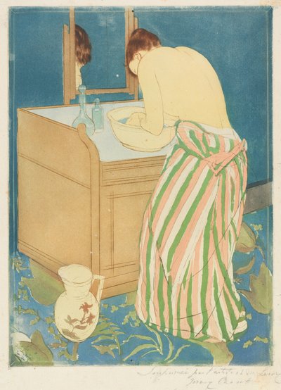 Kąpiąca się kobieta autorstwa Mary Cassatt