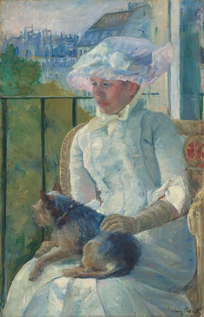Młoda dziewczyna przy oknie autorstwa Mary Cassatt