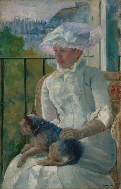Młoda dziewczyna przy oknie autorstwa Mary Cassatt